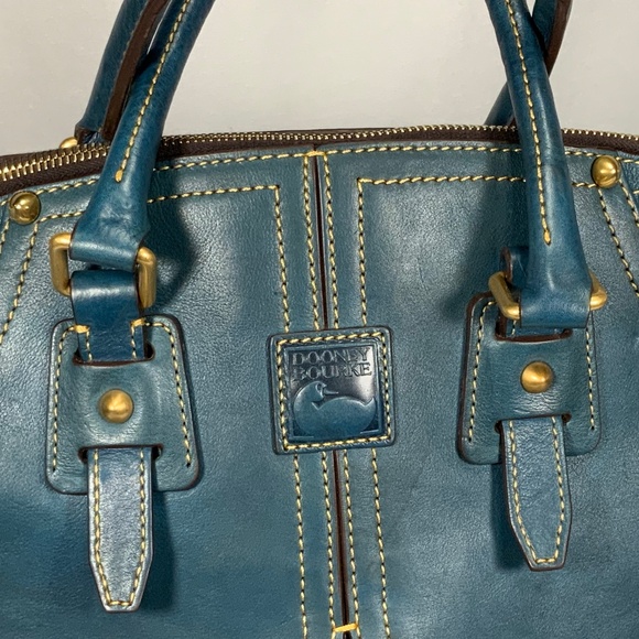 Dooney & Bourke Clayton Blue Satchel Tote - Picture 3 of 16